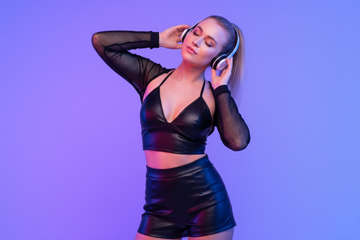 Artist with headphones